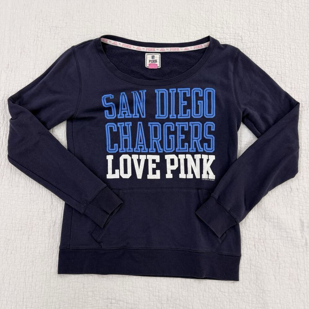 Vintage Y2K PINK Victoria’s Secret NFL San Diego Chargers Love Pink Sweatshirt